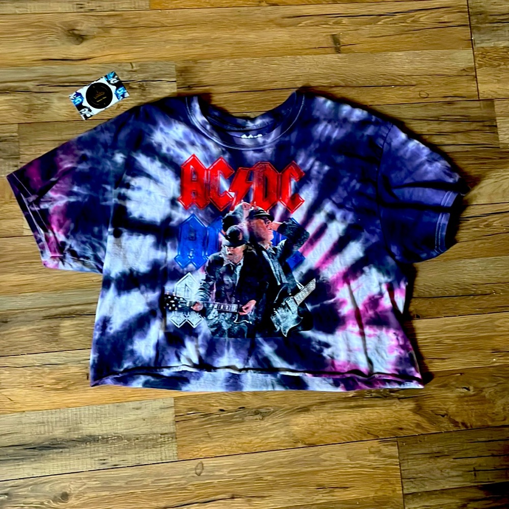AC/DC CROPPED TYE DYE men’s size M/L